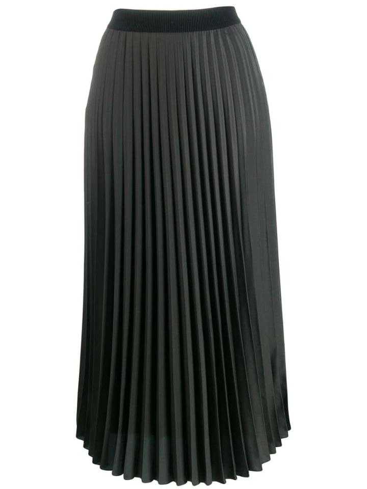 Moncler Pleated Midi Skirt - Green