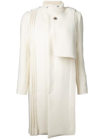 Donnah Mabel Roll Neck Coat, Women's, Size: 1, White, Wool/nylon