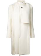 Donnah Mabel Roll Neck Coat, Women's, Size: 1, White, Wool/nylon