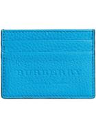Burberry Logo Embossed Card Case - Blue
