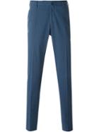 Incotex Tailored Trousers, Men's, Size: 52, Blue, Cotton/spandex/elastane
