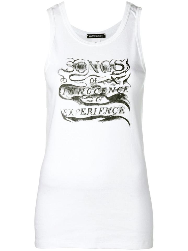 Ann Demeulemeester Innocence Tank Top - White