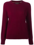 Burberry Ribbed Trim Jumper, Women's, Size: Small, Pink/purple, Cashmere