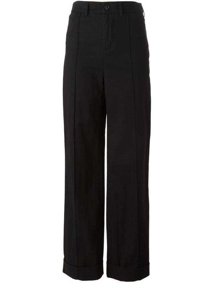 Société Anonyme Wide Leg Trousers, Women's, Size: 42, Black, Cotton