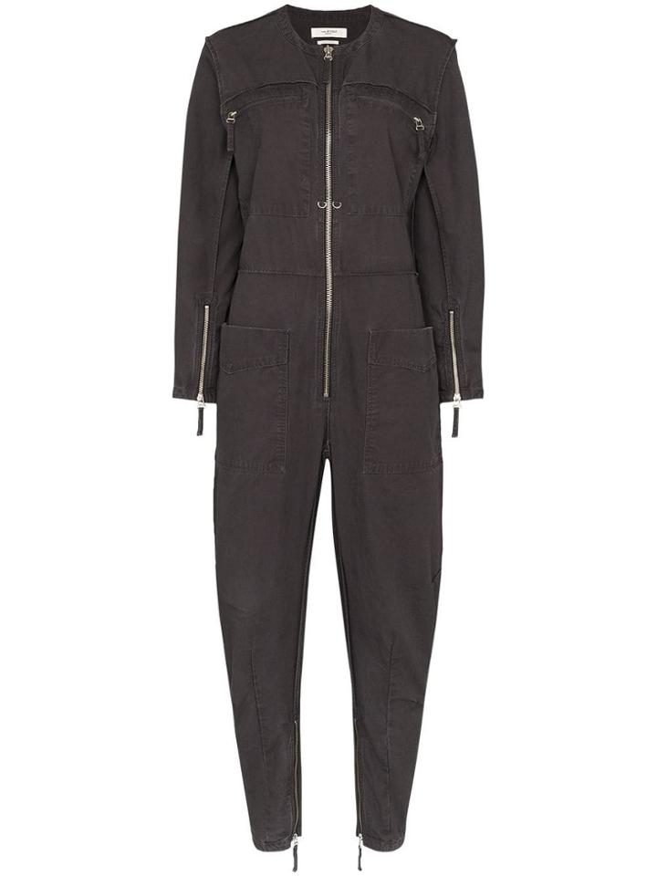 Isabel Marant Étoile Leiko Cotton Jumpsuit - Faded Black