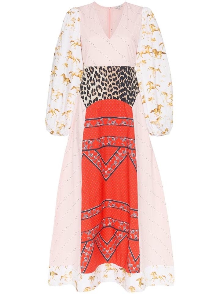 Ganni Multi-print Dress - Neutrals