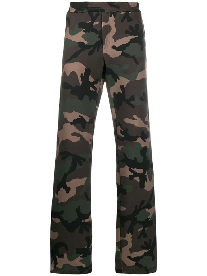 Valentino Vlogo Camouflage Track Trousers - Green