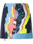 Versace 'jagged Baroque' Zipped Mini Skirt, Women's, Size: 42, Acetate/silk/viscose