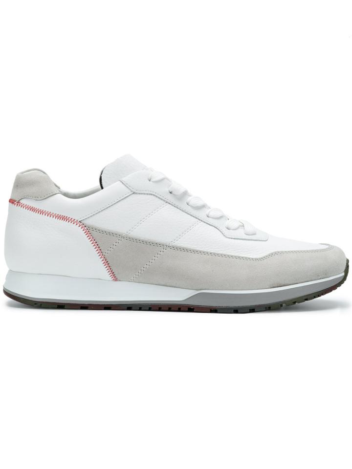 Hogan Contrast Stitch Sneakers - White
