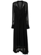 Osklen Sheer Long Dress - Black
