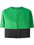 Vionnet Cropped Two-tone Jacket