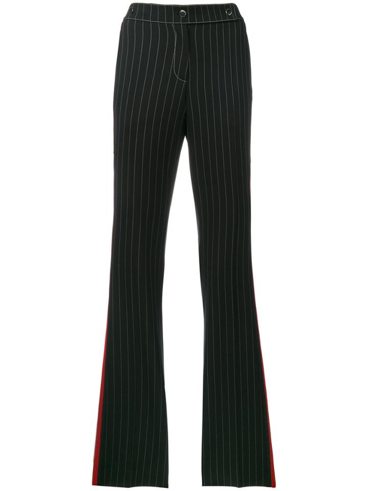 Marco De Vincenzo Pinstripe Flared Trousers - Multicolour