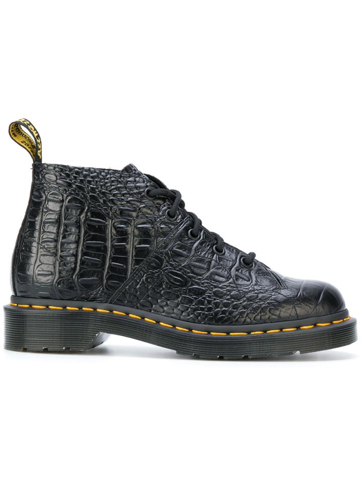 Dr. Martens Crocodile Effect Boots - Black