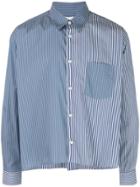 Second/layer Double Stripe Shirt - Blue