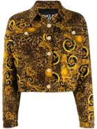 Versace Jeans Couture Leopard Print Jacket - Yellow