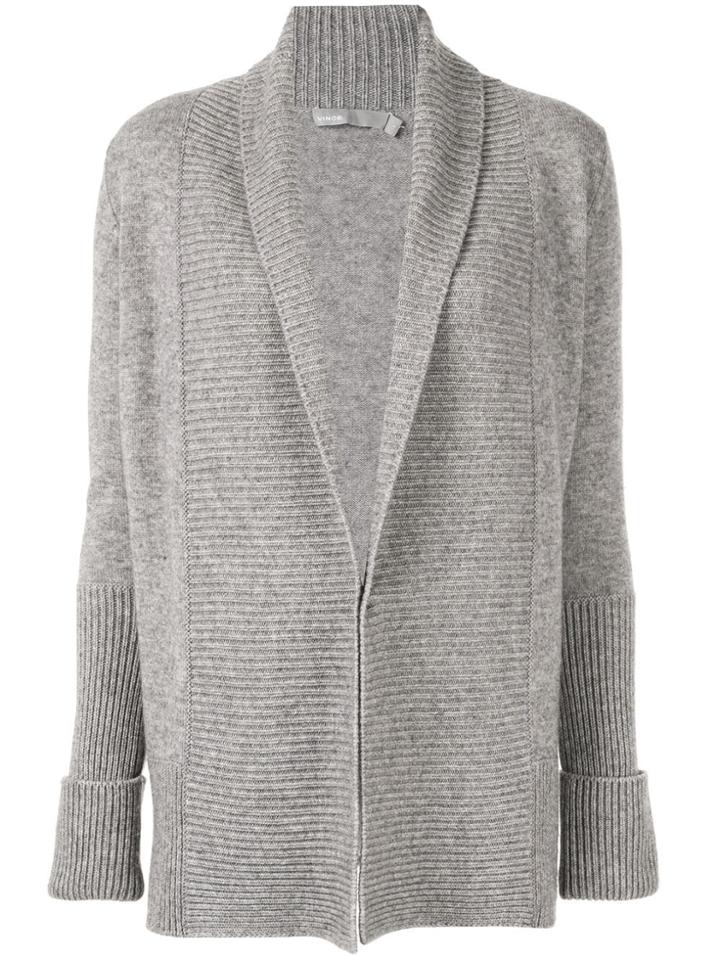 Vince Wide Collar Cardigan - Grey