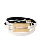 Mcq Alexander Mcqueen Razor Triple Wrap Bracelet, Women's, White, Calf Leather