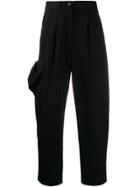 Ader Error Drop-crotch Pocket Detail Trousers - Black