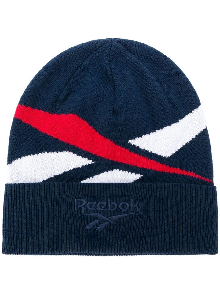 Reebok Logo Intarsia Beanie - Blue