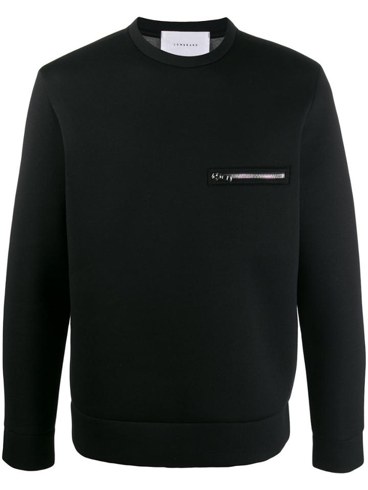 Low Brand Boxy Zip Detail Sweater - Black