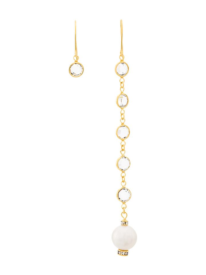 Magda Butrym Pearl Detail Earrings - Yellow & Orange
