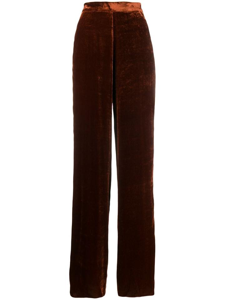 Etro Crushed Velvet Trousers - Brown