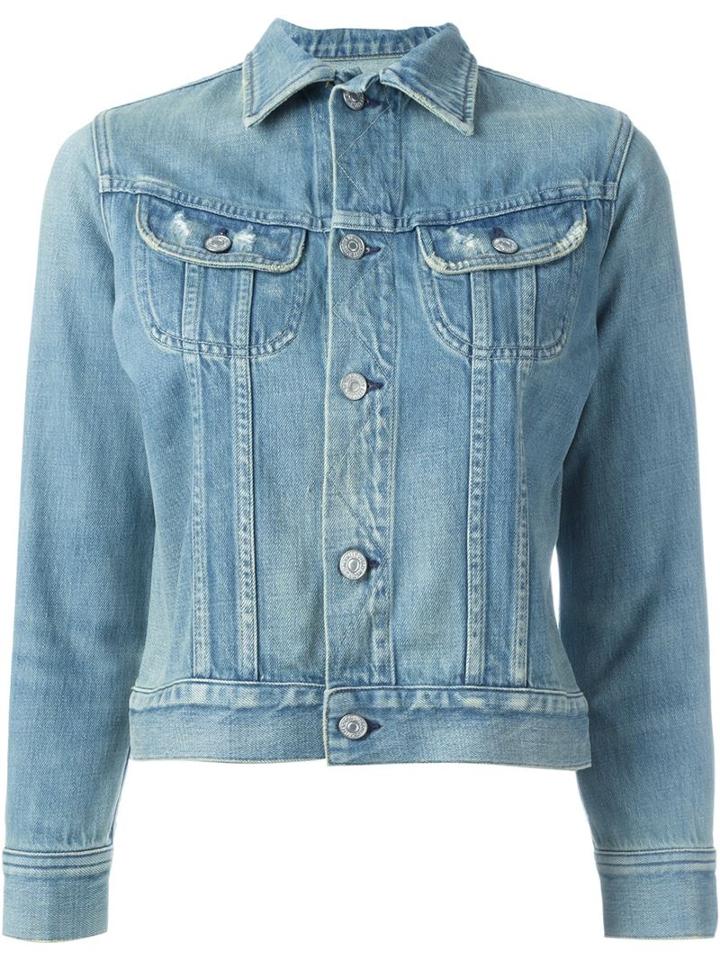 Citizens Of Humanity Cropped Denim Jacket, Women's, Size: Small, Blue, Cotton/rayon