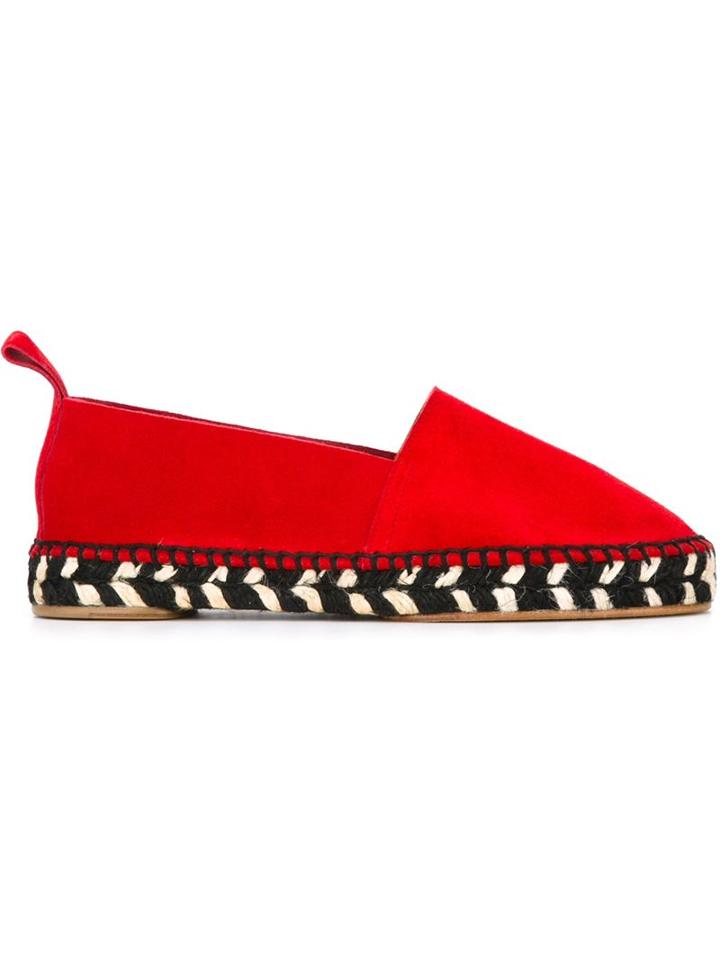 Proenza Schouler Classic Espadrilles, Women's, Size: 37, Red, Suede/leather/raffia