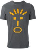 Fendi Face Appliqué T-shirt, Men's, Size: 48, Grey, Cotton/viscose