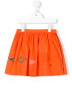 Embroidered Fish Skirt - Kids - Cotton - 12 Yrs, Yellow/orange, Rykiel Enfant