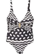 Lygia & Nanny Print Embellished Swimsuit, Women's, Size: 50, Black, Polyamide/spandex/elastane