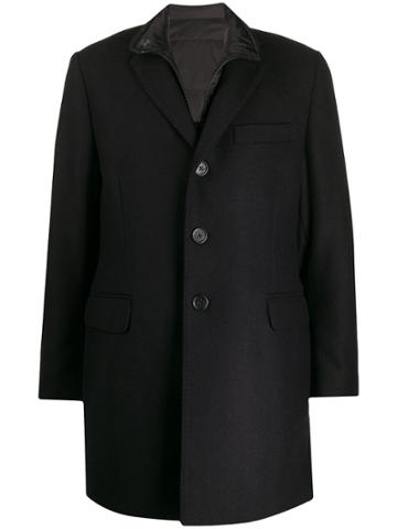 Fay Double Single-breasted Coat - Black