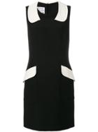 Moschino Vintage Contrast Detail Shift Dress - Black