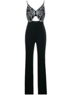 David Koma Butterfly-motif Jumpsuit - Black