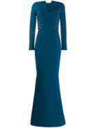 Safiyaa London Mermaid Tail Gown - Blue