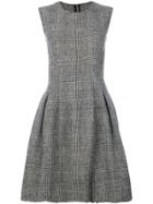 Ermanno Scervino Plaid Print Flare Skirt Dress - Grey