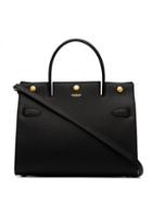 Burberry Title Three-snap Tote - Black