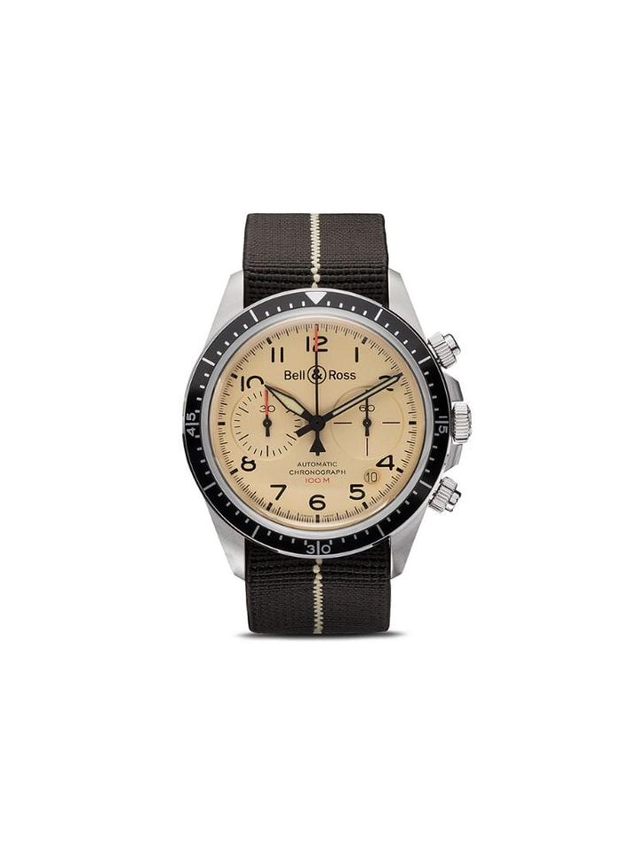 Bell & Ross Br V2-94 Beige Steel 41mm - Beige, Black And Grey