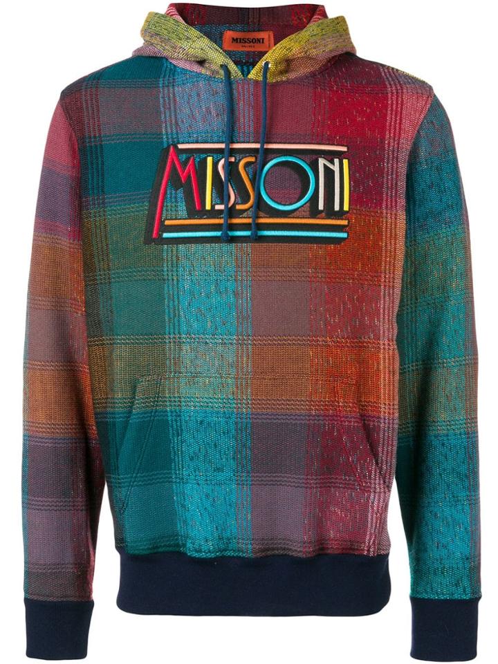 Missoni Checked Logo Hoodie - Pink