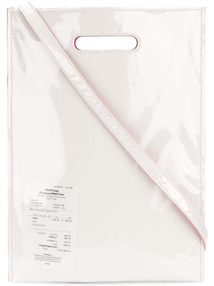 Mm6 Maison Margiela Pvc Tote With Receipt - White