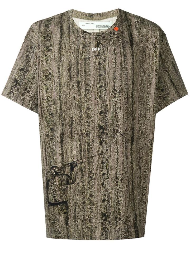 Off-white Camouflage Arrow Print T-shirt - Green