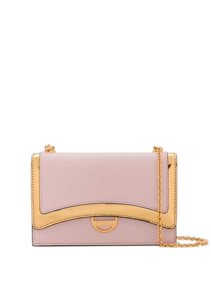 Emilio Pucci Engraved Logo Satchel Bag - Pink