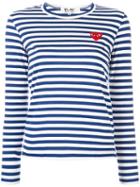 Comme Des Garçons Play Striped Longsleeved T-shirt, Women's, Size: Xs, Black, Cotton