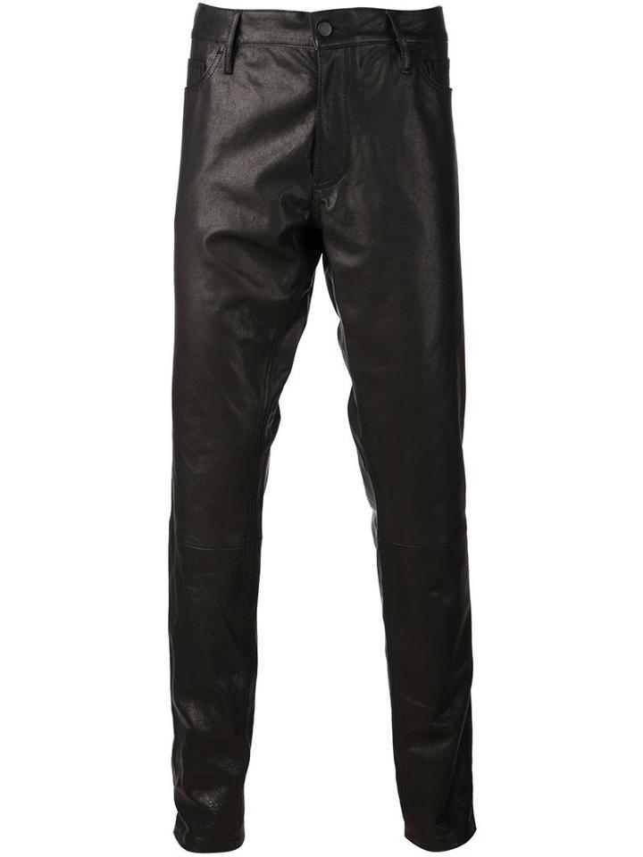 Ann Demeulemeester Leather Trousers, Men's, Size: Large, Black, Leather