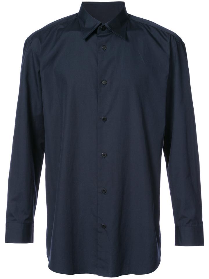Issey Miyake Men - Classic Shirt - Men - Cotton - 4, Black, Cotton