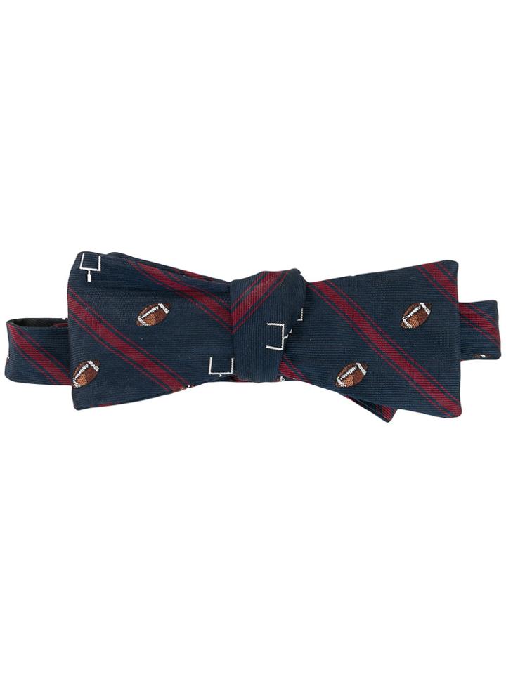 Gant Rugger Embroidered Football Bow Tie - Blue