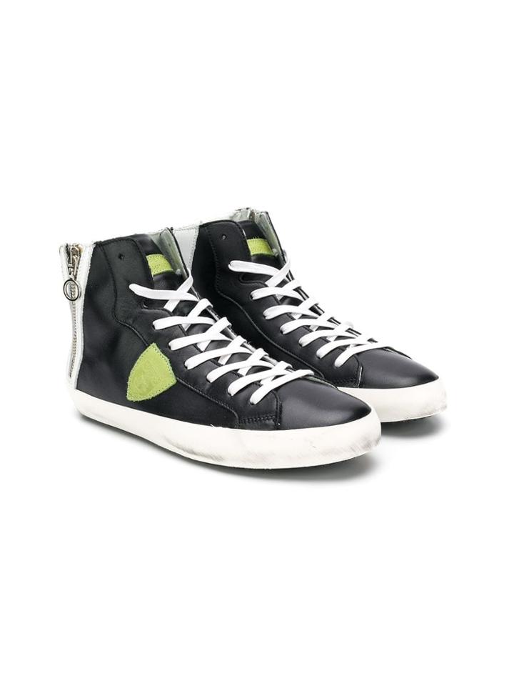 Philippe Model Kids Bike Hi-top Sneakers - Black