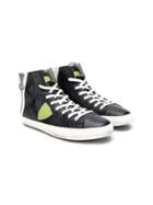 Philippe Model Kids Bike Hi-top Sneakers - Black