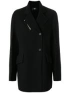 Yang Li Oversized Asymmetric Coat - Black