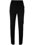 Alberta Ferretti Tapered Tailored Trousers, Women's, Size: 42, Black, Virgin Wool